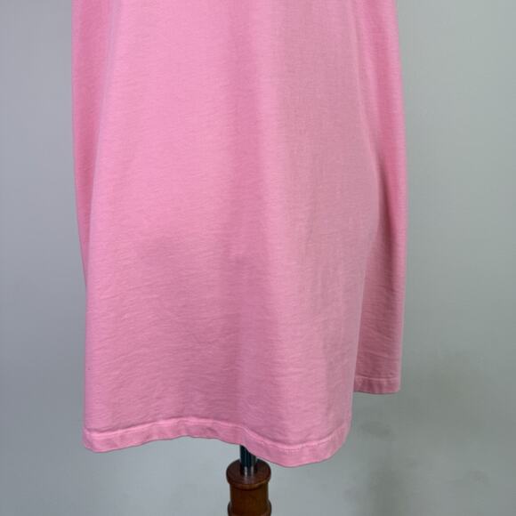 Sezane Selena Dress Bubblegum Pink Size Medium Organic Cotton Shoulder Buttons - Picture 6 of 12